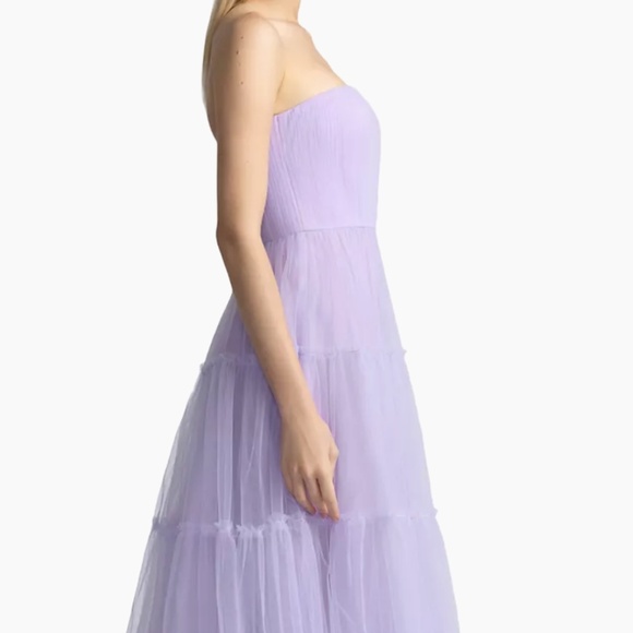Zac Posen Lavender Strapless Wedding Dress - Picture 4 of 9